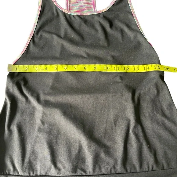Tonic Active Black/Pink-Multi Racer Back Tank (M) - Picture 9 of 12
